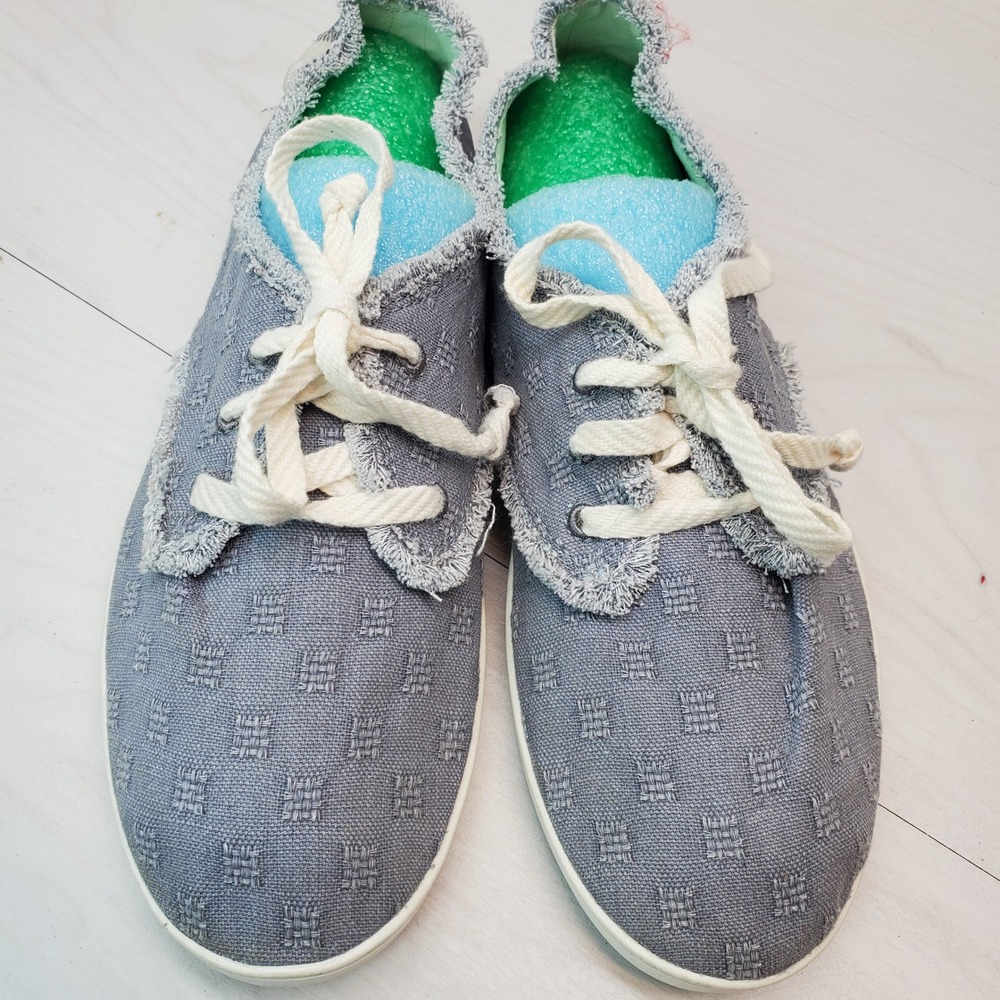 Sanuk Women's Size‎ 10 Gray Canvas Slip On Casual Shoes - Picture 3 of 11